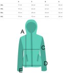 Polar męski klasyczny ciepły bluza rozpinana plus size (Czarny)