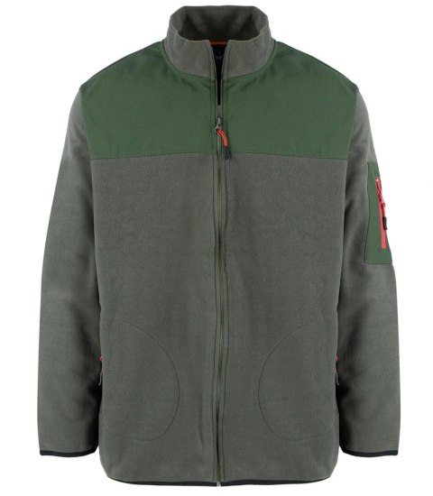 Polar męski klasyczny ciepły bluza rozpinana plus size (Zielony) Polar męski klasyczny ciepły bluza rozpinana plus size (Zielony)