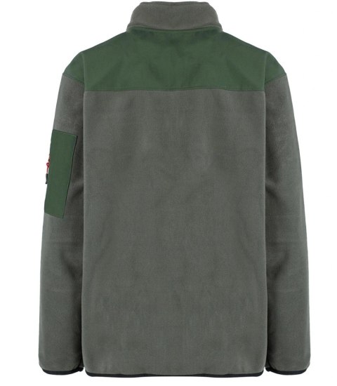 Polar męski klasyczny ciepły bluza rozpinana plus size (Zielony) Polar męski klasyczny ciepły bluza rozpinana plus size (Zielony)