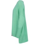 Sweter damski gładki luźny z dlłuższym tyłem SOPHIA (Zielony)