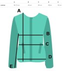 Sweter damski gładki luźny z dlłuższym tyłem SOPHIA (Zielony)