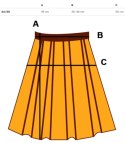 Szorty damskie spódnico spodenki w kratkę Elegancka plus size IZA (Wielokolorowy || Czarny)