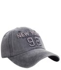 Czapka z daszkiem męska haft New York 92 Vintage (Szary)