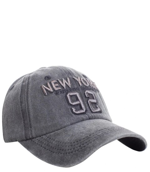 Czapka z daszkiem męska haft New York 92 Vintage (Szary) Czapka z daszkiem męska haft New York 92 Vintage (Szary)