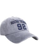 Czapka z daszkiem męska haft New York 92 Vintage (Szary)