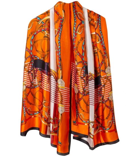 Elegancka chusta szalik szal w kolorowe wzory Stylowa (Pomarańczowy || Wielokolorowy) Elegancka chusta szalik szal w kolorowe wzory Stylowa (Pomarańczowy || Wielokolorowy)