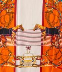 Elegancka chusta szalik szal w kolorowe wzory Stylowa (Pomarańczowy || Wielokolorowy)