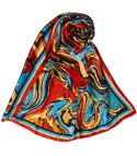Elegancka chusta szalik szal w kolorowe wzory Stylowa (Wielokolorowy)