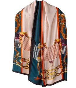 Elegancka chusta szalik szal w kolorowe wzory Stylowa (Wielokolorowy)
