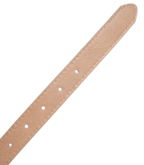 Gładki damski pasek z eko skóry ze srebrną sprzączką 117x2,3 cm Elegancki (Beżowy) Gładki damski pasek z eko skóry ze srebrną sprzączką 117x2,3 cm Elegancki (Beżowy)