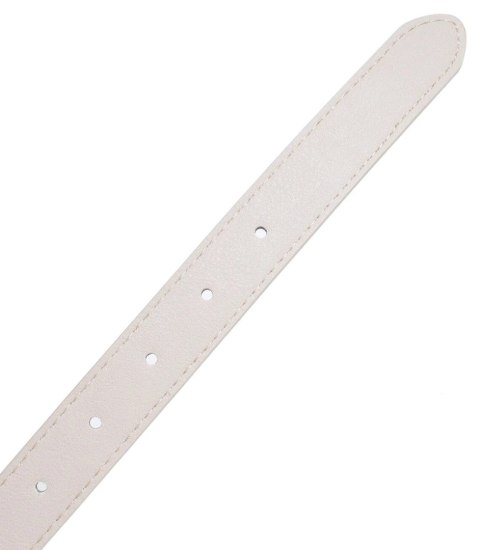 Gładki damski pasek z eko skóry ze srebrną sprzączką 117x2,3 cm Elegancki (Beżowy) Gładki damski pasek z eko skóry ze srebrną sprzączką 117x2,3 cm Elegancki (Beżowy)
