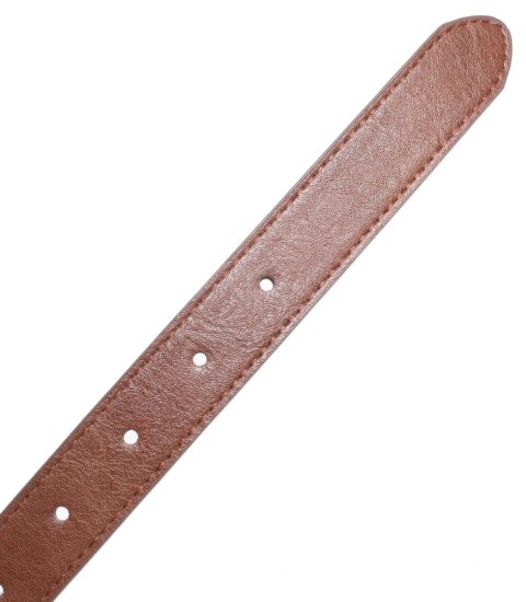 Gładki damski pasek z eko skóry ze srebrną sprzączką 117x2,3 cm Elegancki (Brązowy) Gładki damski pasek z eko skóry ze srebrną sprzączką 117x2,3 cm Elegancki (Brązowy)