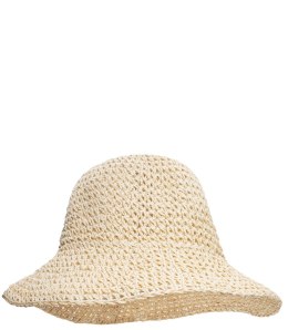 Kapelusz słomkowy pleciony BUCKET HAT (Beżowy)