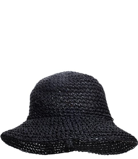 Kapelusz słomkowy pleciony BUCKET HAT (Czarny) Kapelusz słomkowy pleciony BUCKET HAT (Czarny)