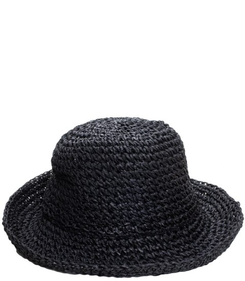 Kapelusz słomkowy pleciony BUCKET HAT (Czarny) Kapelusz słomkowy pleciony BUCKET HAT (Czarny)
