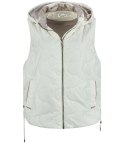 Krótki damski bezrękawnik kamizelka PLUS SIZE LILY (Biały)
