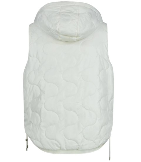 Krótki damski bezrękawnik kamizelka PLUS SIZE LILY (Biały) Krótki damski bezrękawnik kamizelka PLUS SIZE LILY (Biały)