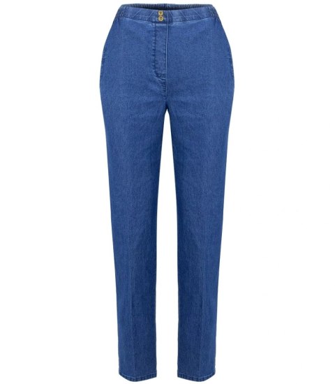 Wygodne elastyczne spodnie na gumkę plus size Eleganckie LAMBADA (Niebieski) Wygodne elastyczne spodnie na gumkę plus size Eleganckie LAMBADA (Niebieski)