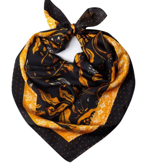 Chustka delikatna elegancka apaszka ozdobiona przepięknym wzorem (Wielokolorowy) Chustka delikatna elegancka apaszka ozdobiona przepięknym wzorem (Wielokolorowy)