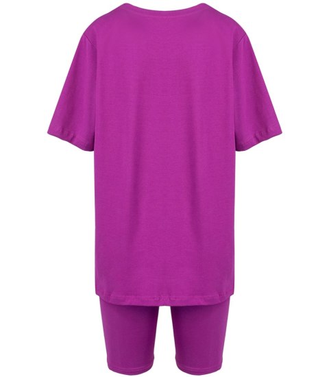 Komplet bawełniany t-shirt koszulka + krótkie legginsy SPIREL (Fioletowy) Komplet bawełniany t-shirt koszulka + krótkie legginsy SPIREL (Fioletowy)