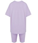 Komplet bawełniany t-shirt koszulka + krótkie legginsy SPIREL (Fioletowy)