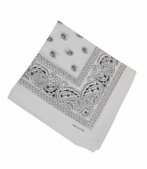 Chusta maska na twarz bandamka bandana kolory (Biały) Chusta maska na twarz bandamka bandana kolory (Biały)