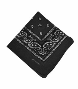 Chusta maska na twarz bandamka bandana kolory (Czarny)