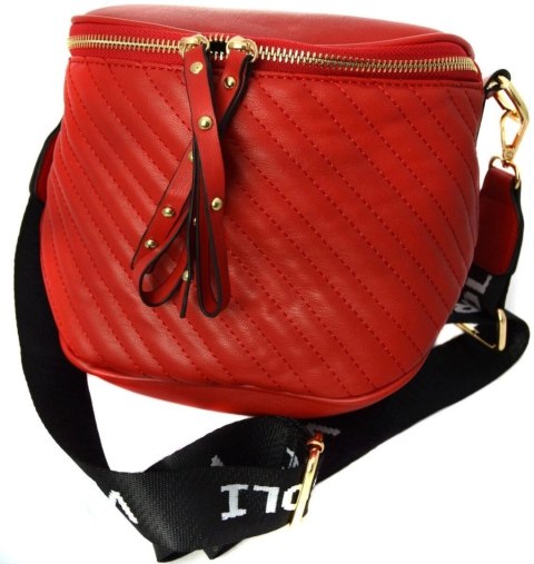 Duża torebka miejska pikowana crossbody biodrówka nerka Pasek (Czerwony) Duża torebka miejska pikowana crossbody biodrówka nerka Pasek (Czerwony)