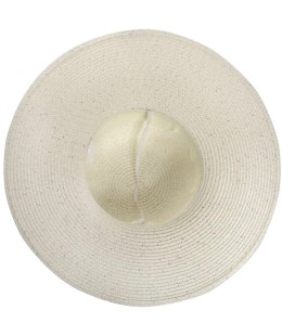 Elegancki damski KAPELUSZ z Ażurowym Wykończeniem (Ecru)