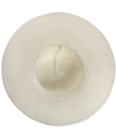 Elegancki damski KAPELUSZ z Ażurowym Wykończeniem (Ecru) Elegancki damski KAPELUSZ z Ażurowym Wykończeniem (Ecru)