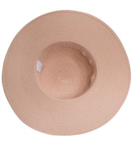 Elegancki damski KAPELUSZ z Ażurowym Wykończeniem (Różowy)