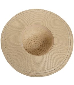 Elegancki damski kapelusz słomkowy ażurowy (Beżowy)