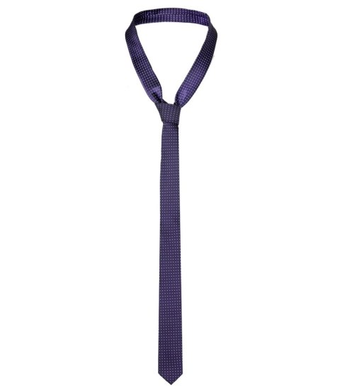 KRAWAT MĘSKI W JASNE SZARE KROPKI (Fioletowy) unisize KRAWAT MĘSKI W JASNE SZARE KROPKI (Fioletowy) unisize