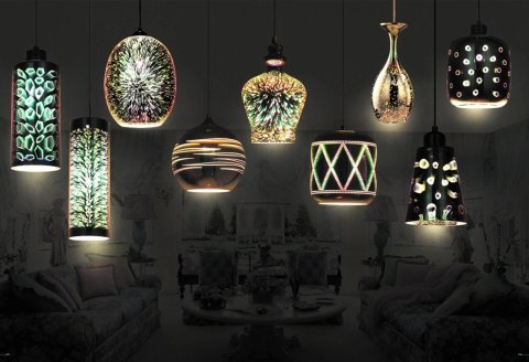 LAMPA SUFITOWA 3DPremium SREBRNY WALEC LAMPA SUFITOWA 3DPremium SREBRNY WALEC
