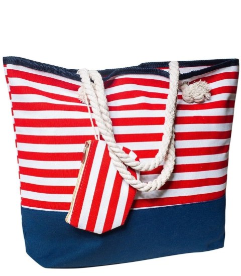 Mega duża torba plażowa shopper miejska w paski Mega duża torba plażowa shopper miejska w paski