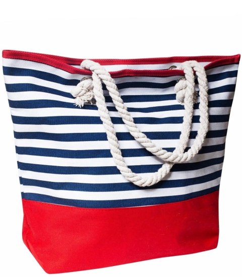Mega duża torba plażowa shopper miejska w paski Mega duża torba plażowa shopper miejska w paski