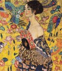 Oryginalny długi piękny szal Elegancki OBRAZY (Klimt kobieta)