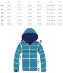 Asymetryczna przejściowa KURTKA print KWIATY (Szary) 7XL (54)