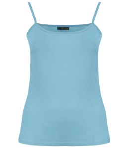 Damski top na ramiączka podkoszulka bawełniany wiele kolorów (Niebieski) S/M