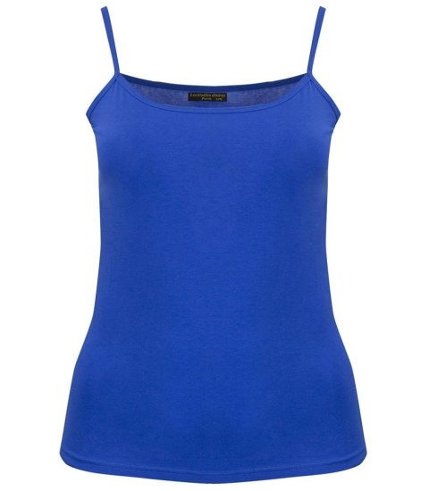 Damski top na ramiączka podkoszulka bawełniany wiele kolorów (Niebieski) S/M Damski top na ramiączka podkoszulka bawełniany wiele kolorów (Niebieski) S/M