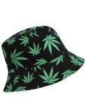 Dwustronny kapelusz BUCKET HAT print listki (Wielokolorowy)