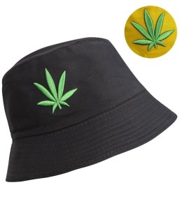 Dwustronny kapelusz turystyczny bucket hat 2w1 (Żółty)