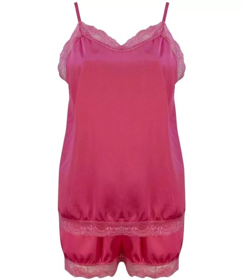 Komplet top + spodenki z koronką sexi (Różowy) XL/2XL Komplet top + spodenki z koronką sexi (Różowy) XL/2XL