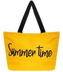 Letnia duża torba plażowa miejska SUMMER TIME (Żółty)