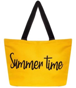 Letnia duża torba plażowa miejska SUMMER TIME (Żółty)