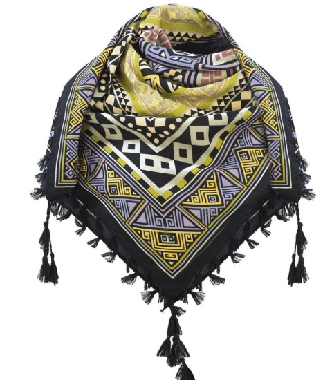 Niepowtarzalna barwna chusta folk BOHO (Wielokolorowy) Niepowtarzalna barwna chusta folk BOHO (Wielokolorowy)