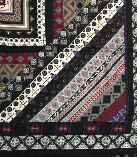 Niepowtarzalna chusta folk BOHO azteckie wzory (Wielokolorowy) Niepowtarzalna chusta folk BOHO azteckie wzory (Wielokolorowy)