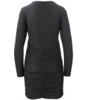 Sukienka brokatowy połysk marszczenia MINI Elegancka