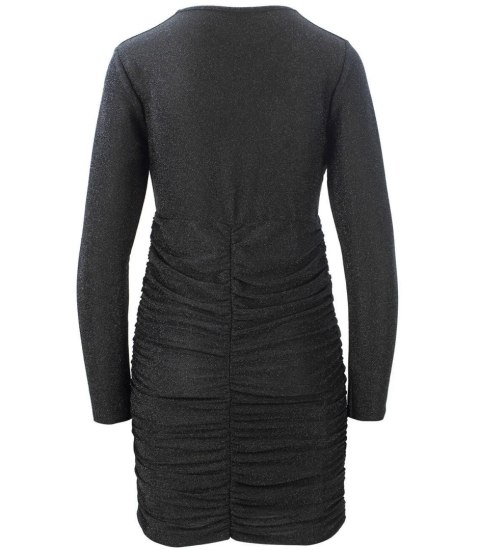 Sukienka brokatowy połysk marszczenia MINI Elegancka Sukienka brokatowy połysk marszczenia MINI Elegancka