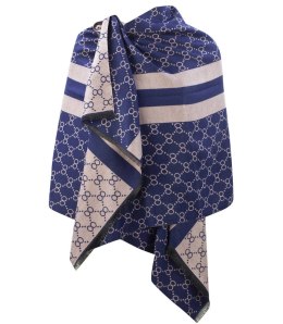 Szal Tkany szalik elegancka chusta pashmina (Fioletowy)